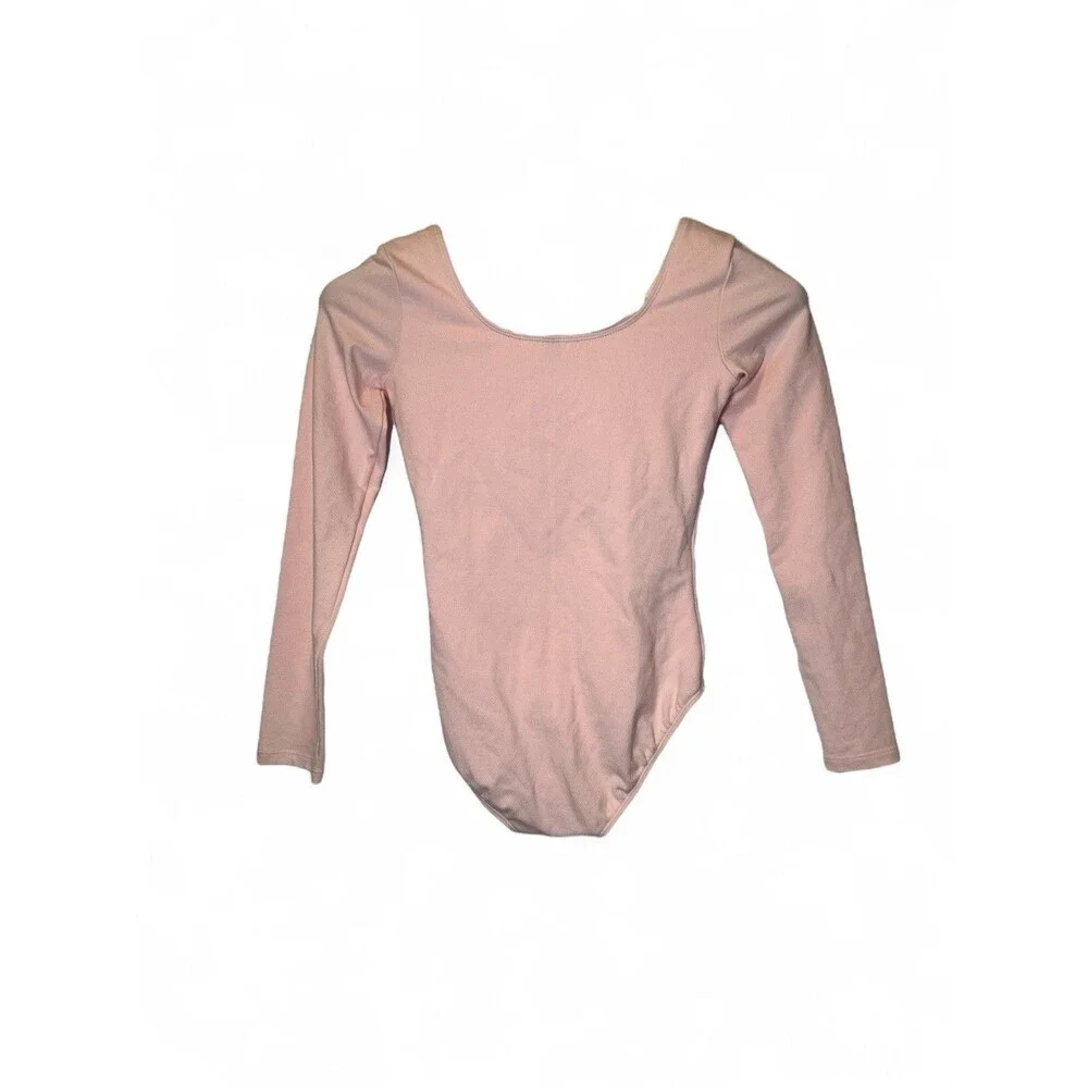 Block Kids Girl Long Sleeve Pink Leotard 12 READ‎ Dance Recital Halloween Ballet